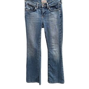 Harlow Jeans Vintage Y2K Indie Sleaze Low Rise Medium Wash Bootcut Jean Women 27
